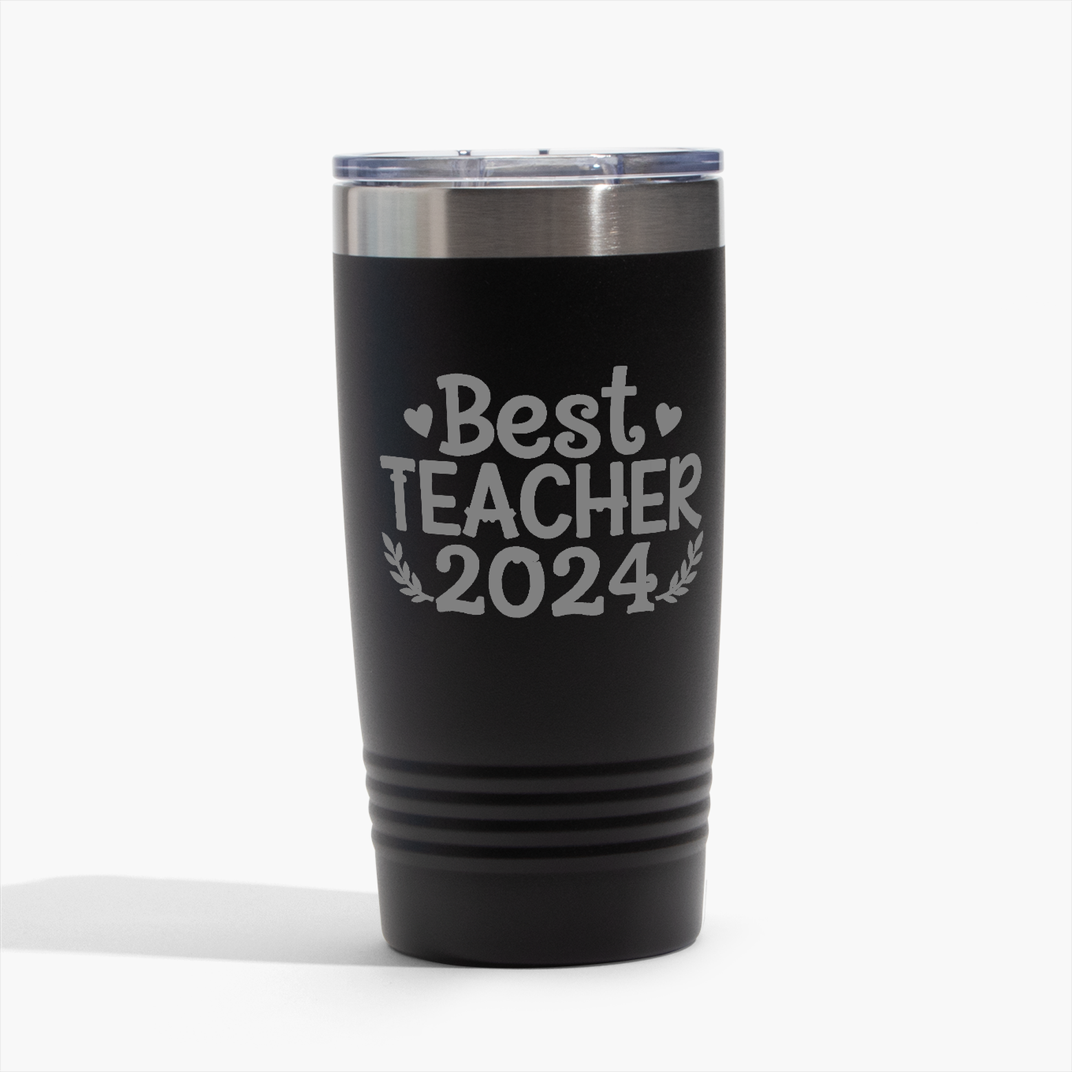 Best Teacher 2024 - Black 20oz Tumbler - Perfect for Gifts! Free Shipping!