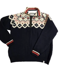 Peregrine men's XXL wool sweater NWOT 1/3 zip Nordic double ply