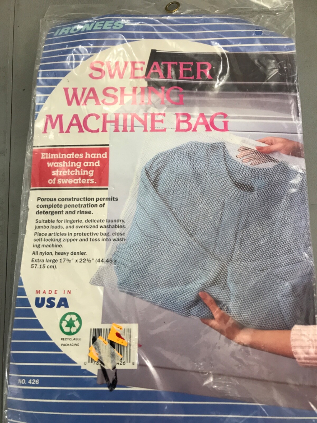 Sweater Washing Machine Bag Extra Large 17.5 x 22.5 Ironees All Nylon-image