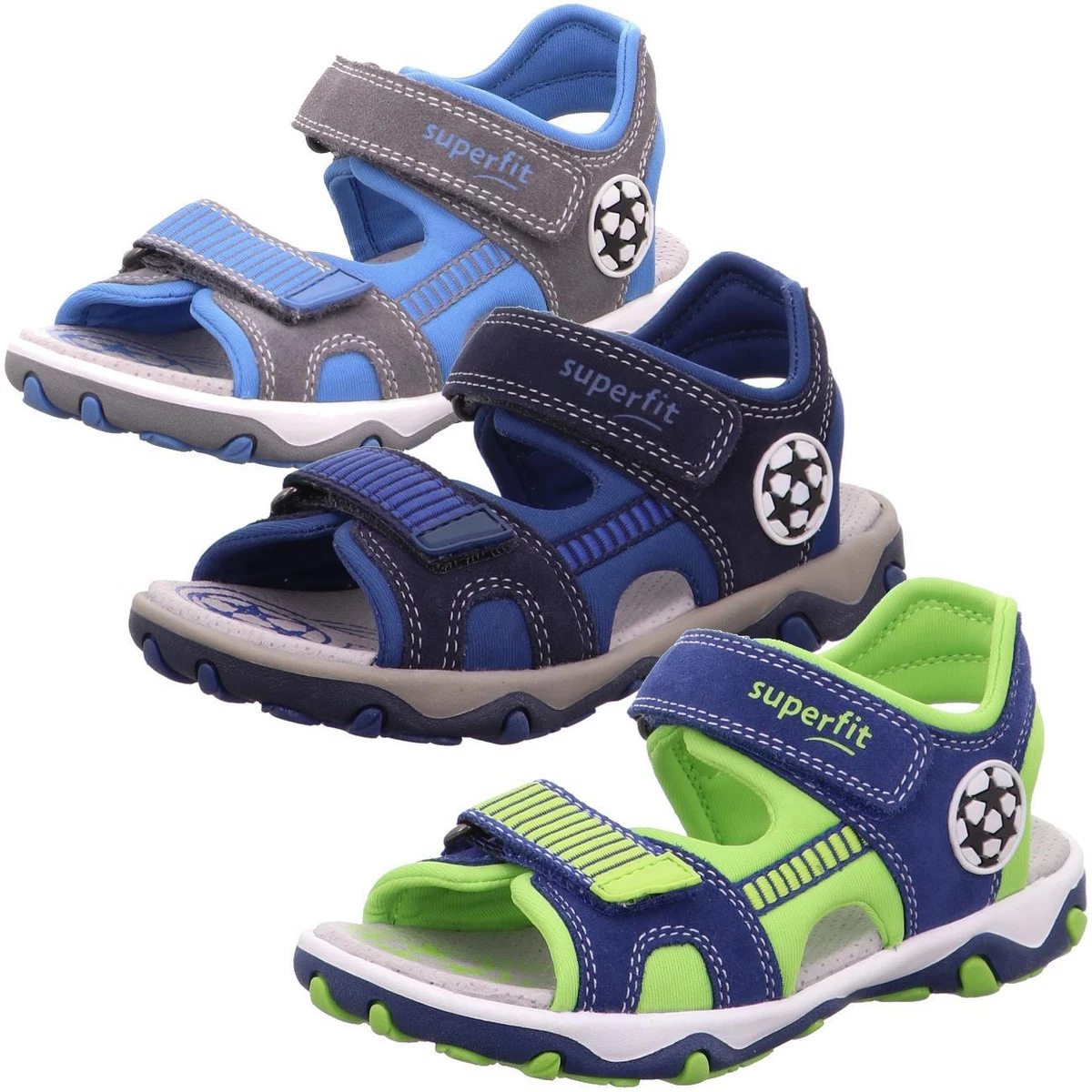 Superfit Mike 3.0 sportliche Jungen Sandale Leder Klett Fussball