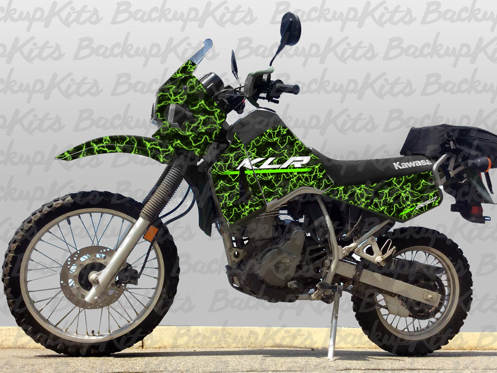 KAWASAKI KLR 650 GRAPHIC KIT DECALS STICKERS SUPER RALLY SAND (2008