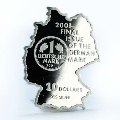 Nauru 10 dollars Discontinuation of the German Mark proof silver