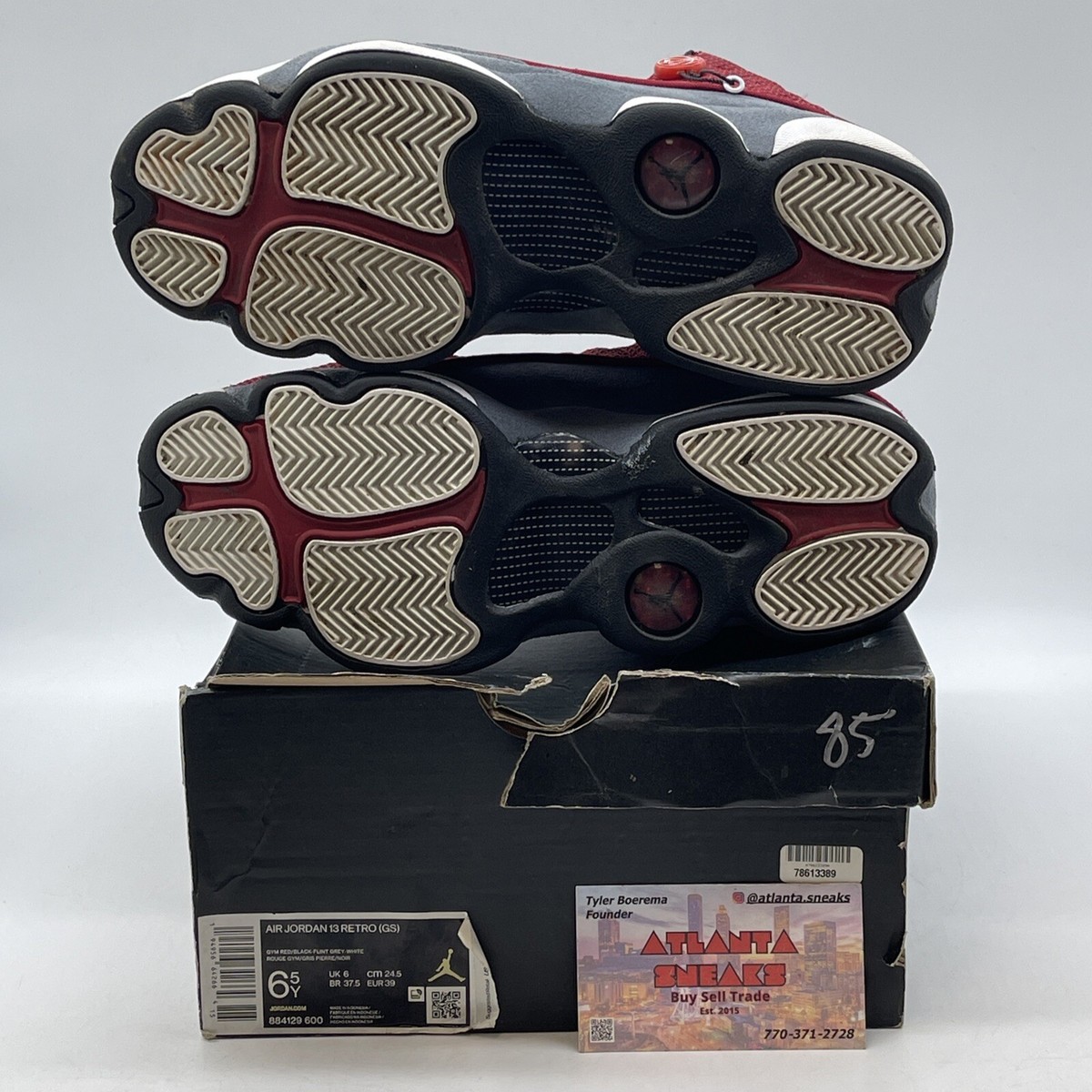 Size 6.5Y - Jordan 13 Red/White - DJ5982600 Red Grey White Black