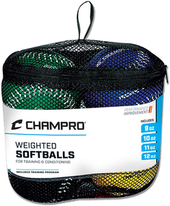 champro softballs training inch yellow