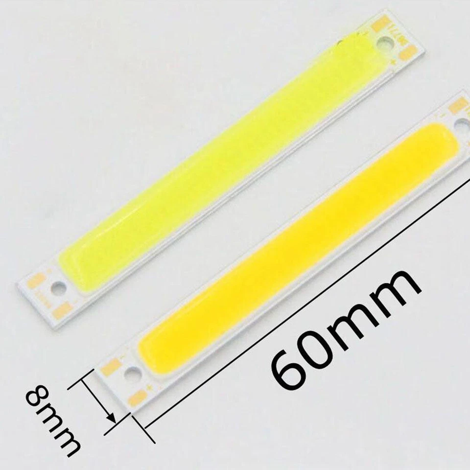1/5/10x LED COB Strip Light Chip Bulb 60mm 3W DIY Lamp LED Light Source DC 3V HL - Image 4 of 4
