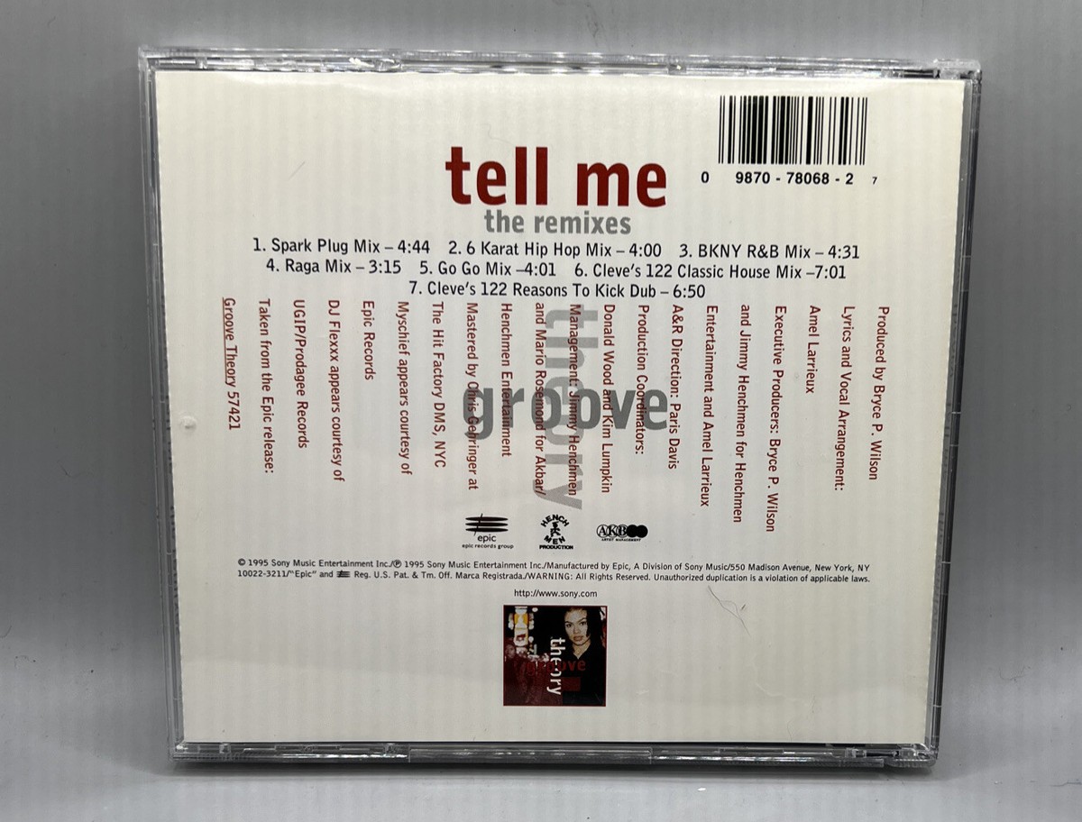 GROOVE THEORY - Tell Me: The Remixes 1995 CD Single Scratch Free