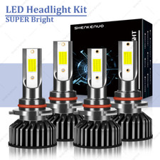 9005 9006 LED Headlight Kit 10000K Combo Bulbs High Low Beam Super Bright White
