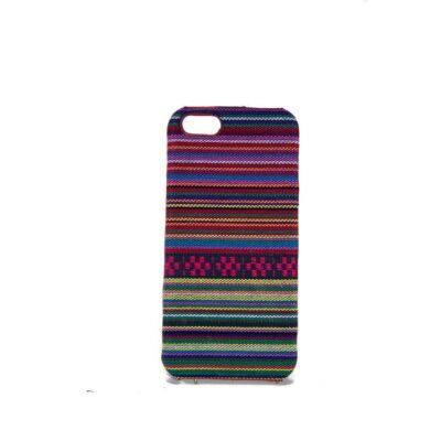Handyhülle aus Stoff Case für Apple iPhone 5s / SE Cover Etuis Bumper Violett
