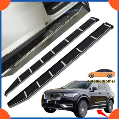 2Ps Fixed Running Board Side Steps Pedals Nerf Bar Fits for Volvo XC90 2015-2023
