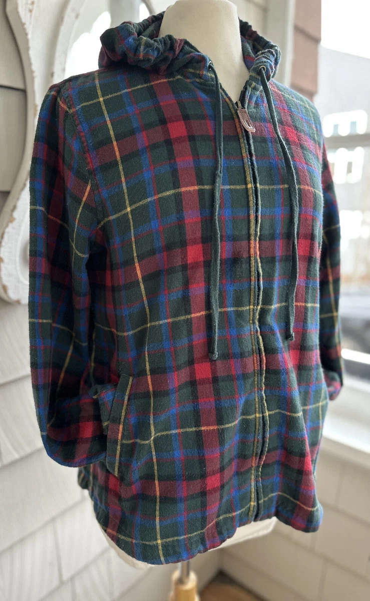 Flannel zip up jacket women's hot sale