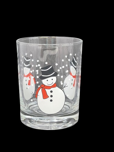 Vasos de bola baja de muñeco de nieve vintage de vidrio Pasabahce, juego de 4 barras, Turquía - Imagen 3 de 5