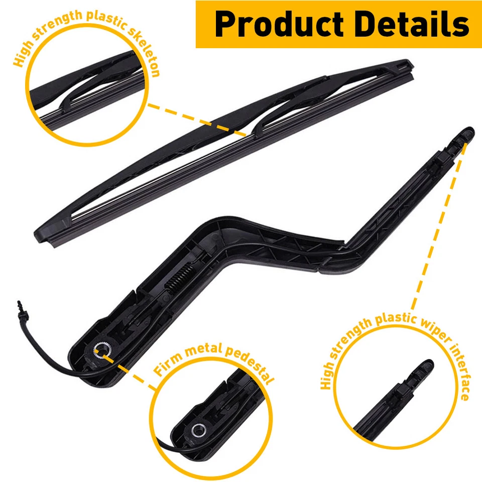 Limpiaparabrisas trasero y hoja de brazo para GMC Acadia Saturn Outlook 2007 2018 - 2010 Foto 3 de 4