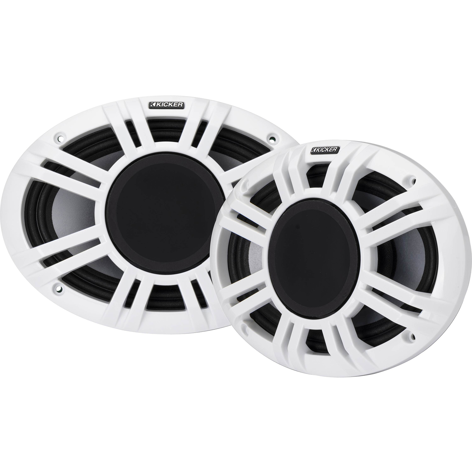 4 KICKER 48KMXL694 300-ваттные 6x9-дюймовые рупорные динамики для морских судов со светодиодной подсветкой KMXL69