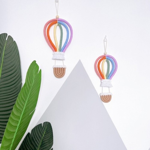 Woven Hot Air Balloon Rainbow Pendant Art Party Decoration Present eBay