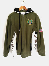 US Army Hoodie Mens Large Green Fleece Sweatshirt The Bradford Exchange