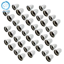 Pack of 40 Chrome 33mm Push-on Flanged Lug Nut Covers For Semi Trucks