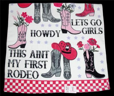 YEE HAW Long Live Cowgirls Ain't My First Rodeo Howdy Boots Hats BATH Towel NWT
