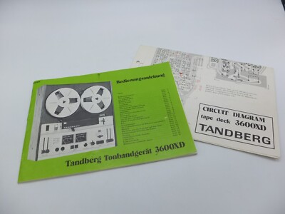 Tandberg 3600 XD Bedienungsanleitung TOP !!! Reinschauen !!!