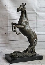 Massive Original Milo Rearing Arabian Horse Wild Bronze Sculpture Statue Sale
