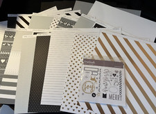 CTMH SILVER  GOLD Scrapbooking Kit X7226, paper, embellishments, sticker