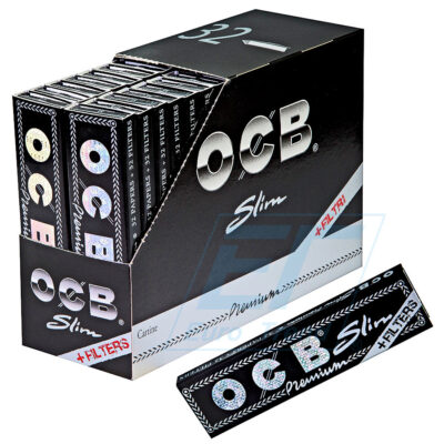 OCB Premium Long Slim 32x32 Zigarettenpapier + Filtertips Blättchen Papers lang