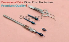 Hair Transplant Forceps & FUE Hair Punch KIt Punch Sizes 0.8mm,0.9mm,1.0mm 5 Pcs