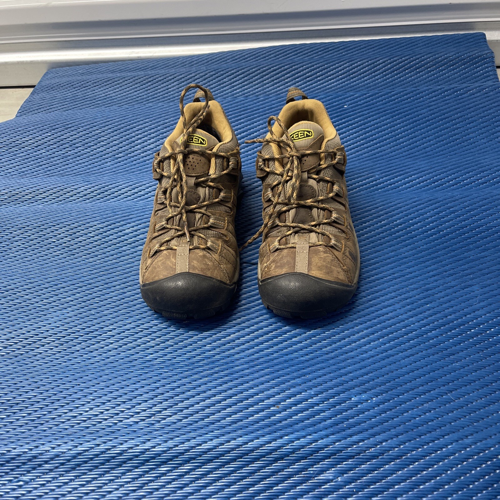 Scarpe da trekking Keen Targhee II basse da uomo taglia 8 in pelle marrone impermeabili trail