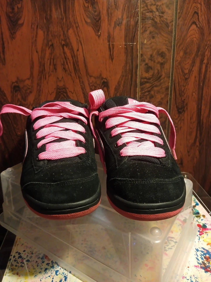 Vintage Etnies Skate Shoes Size 9.5 Womans Y2k Black Pink - Image 4 of 4