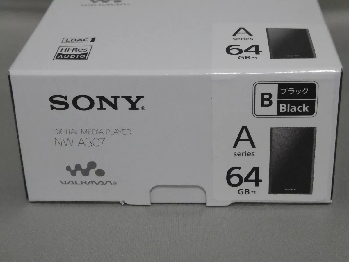 SONY WALKMAN 64GB Hi-Res A300 Series NW-A307 Audio Player Black English Language