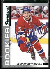 2018-19 UD #PR-4 Jesperi Kotkaniemi Mon Canadiens Parkhurst Rookies Previews