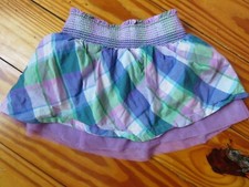 Cute Girls OshKosh B'gosh Checkered Skirt Purple/Green/Blue Size 3 Toddler