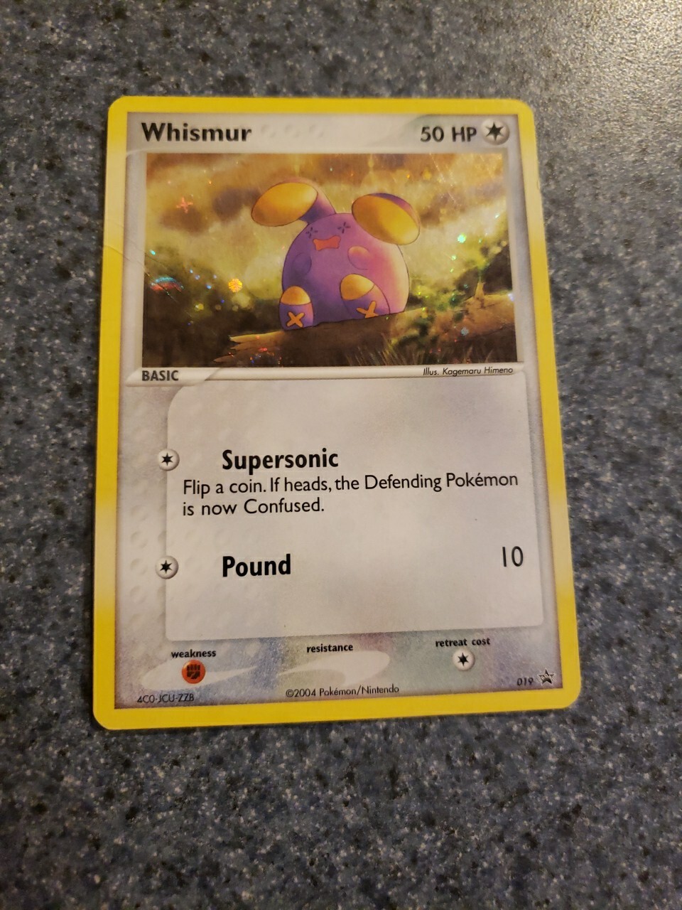 Whismur 019 - Black Star Promo - Pokemon Card - Heavily Played