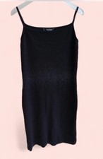 Vintage Emanuel Ungaro black midi dress with spaghetti straps