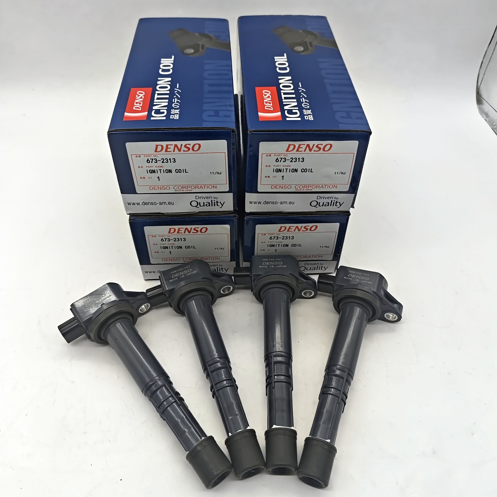 4X Denso Ignition Coils 673-2313 For Honda Accord CRV Acura 2.4L 30520-R40-007