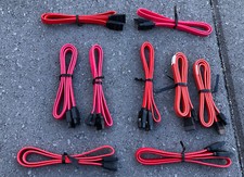 Nine 9X SATA cables - 20cm 6X , 24cm 2X and 27cm 1X - Excellent condition