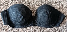 black lace strapless bra 36B