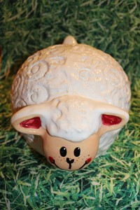 Schaf Keramik Deko Garten XXL Neu Ostern Handarbeit groß ...