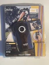 NEW VIVITAR DVR 410 DIGITAL VIDEO RECORDER CAMERA BLACK 180 TURN SCREEN USB NEW