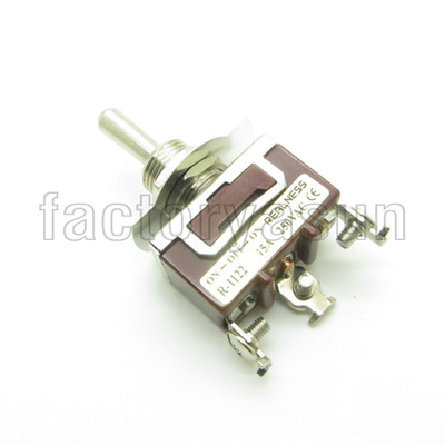Heavy Duty SPDT Toggle Switch - ON-ON 2 Position, 15A 250V, 12mm Screw Terminal