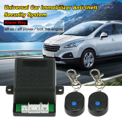Universal Car Immobilizer Anti Theft Security System Alarm Protection w/2 Remote
