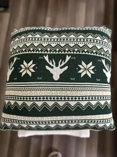 Cherished Traditions Green Sweater Throw Pillow 20x20 Inch New