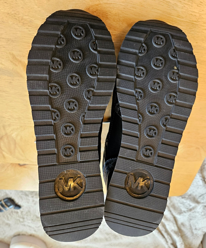 MICHAEL KORS Wilma Trainer - Talla 7 Mujer Tenis MK LOGO Lona Negro Zapatos - Imagen 6 de 6