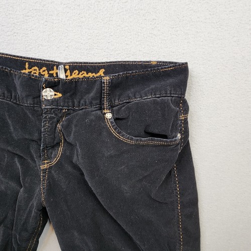 Tag+Jeans Womens 29 Black Id 6068 Velour Low Rise Bootcut Stretch Pants 34x34 - Picture 6 of 16