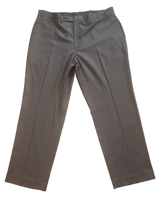 Lauren Ralph Lauren Pants Mens 42x30 Brown Solid Dress Flat Front Straight Leg