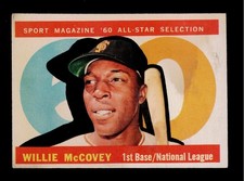 1960 Topps #554 WILLIE McCOVERY RC AS Giants ALL-STAR ROOKIE Card GD