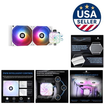 Whisper-Quiet Aqua Elite 240 AIO Cooler with RGB Fans for Optimal Cooling