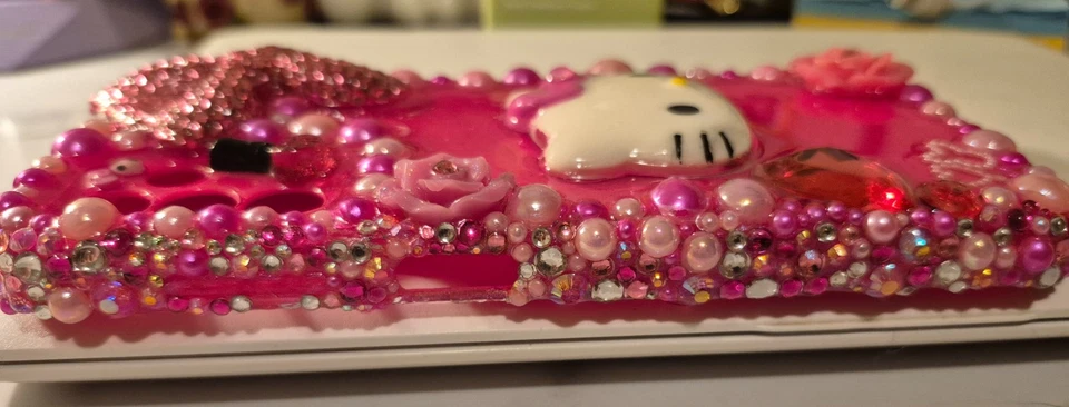Hello Kitty Acrylic Rhinestone Phone Case Handmade Samsung Galaxy A13  - Image 4 of 4