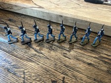 Lot of 8 Metal Union Soldiers Marching. Hand Painted. Civil War.
