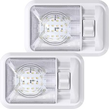 Leisure LED 2 Pack 12V RV Ceiling Dome Light RV Interior Lighting for Trailer Ca