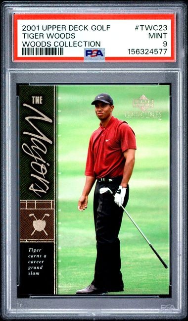 TIGER WOODS - PSA 9 - 2001 Upper Deck Golf - Tiger Woods Collection #TWC23